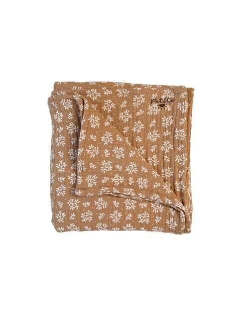 Baby swaddle / branches - caramel