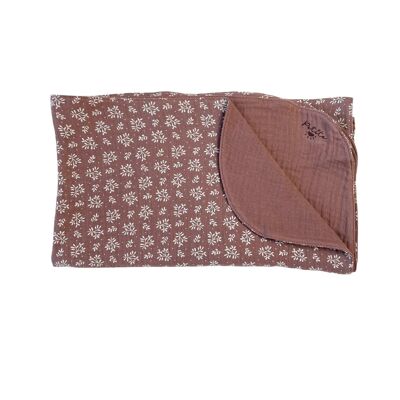 Baby blanket / branches - dusty mauve