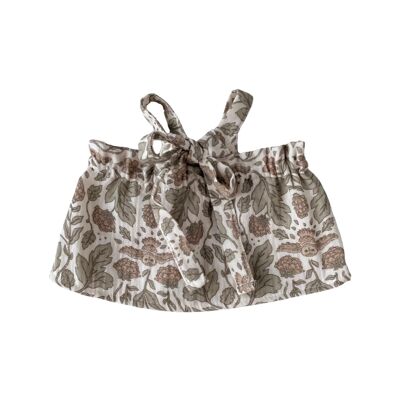 Top bimba / gufi botanici - ecru