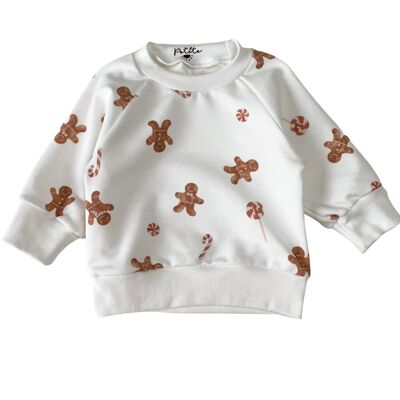 Baby cotton sweater / gingerbread man