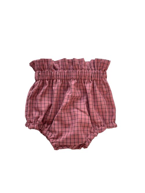 Baby bloomers / checkers - burgundy
