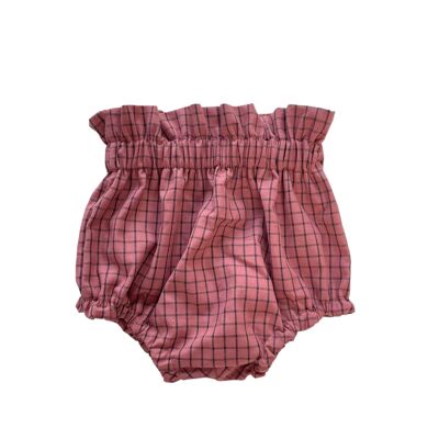 Baby bloomers / checkers - burgundy