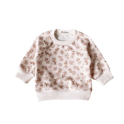 Baby-Sweatshirt aus Baumwolle / Blüte