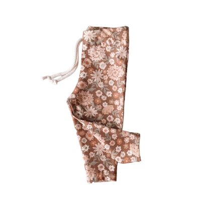 Leggings de bebé/ chocolate floral