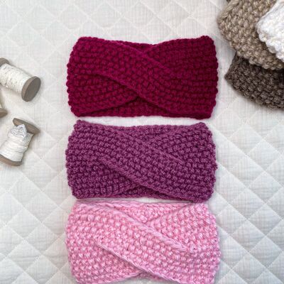 Knitted headband  / Pink