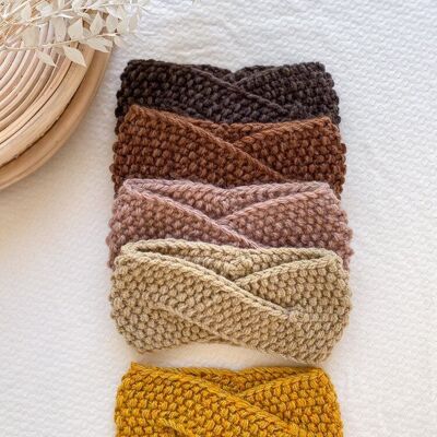 Gestricktes Stirnband / Herbstbrille