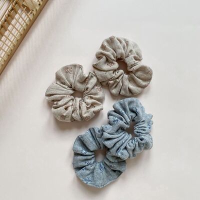 Cotton Scrunchie / melange floral
