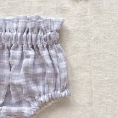 Gingham-Bloomers / grau