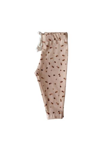 Legging enfant / petit fleuri beige 4