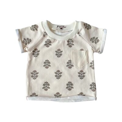 T-shirt in jersey/fiori da ragazza