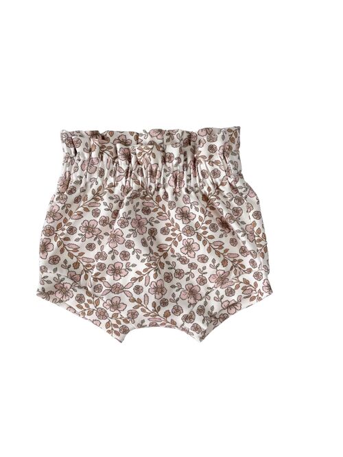 Girly ruffle shorts / boho floral garland
