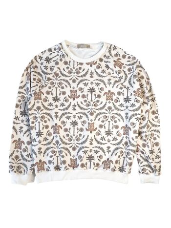 Sweatshirt en coton / tortues orientales 2