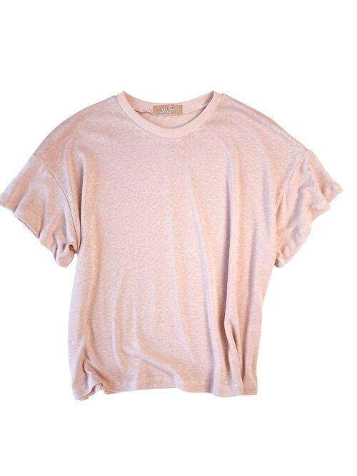 Linen t-shirt / blush