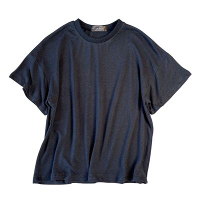Linen t-shirt / charcoal