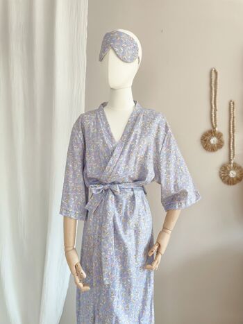 Kimono lin + viscose / bleu 1