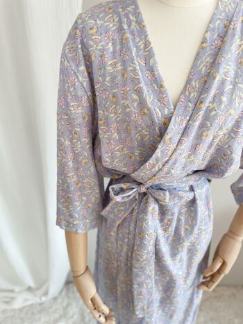 Kimono lin + viscose / bleu 2
