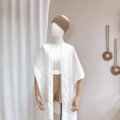 Kimono - gaze de coton ivoire