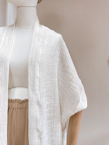 Kimono - gaze de coton ivoire 2