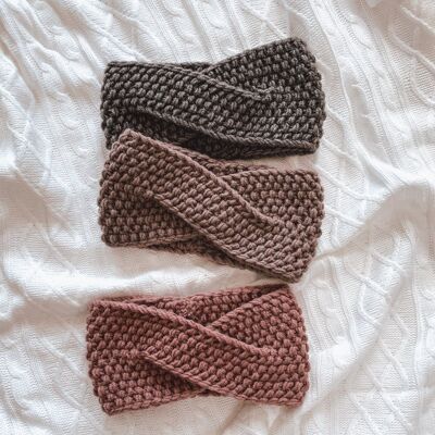 Hand-knitted headband