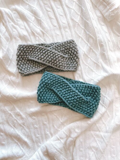 Hand-knitted headband