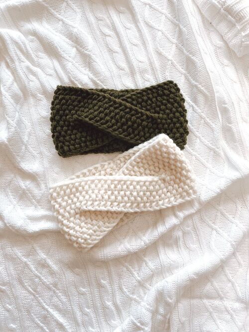 Hand-knitted headband