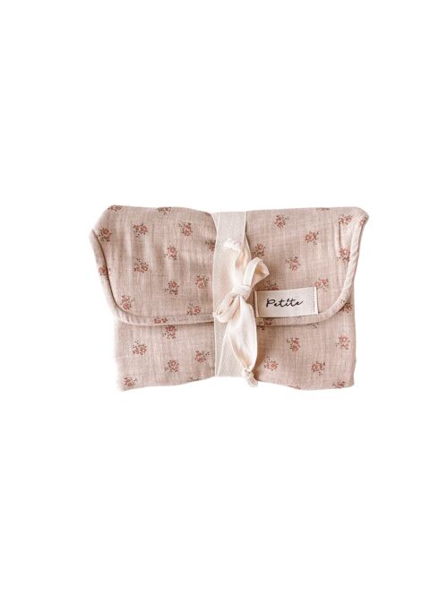 Diaper changing pad / melange floral beige