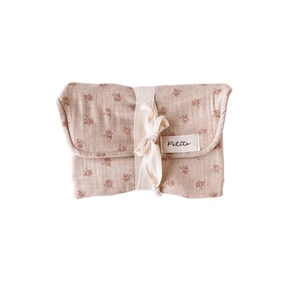 Diaper changing pad / melange floral beige