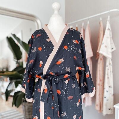 Palmetto midnight kimono