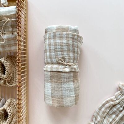 Muslin swaddle / checkers