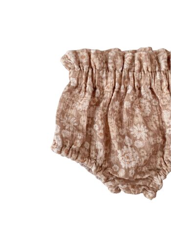 Bloomers mousseline / floral vintage - cappuccino 2