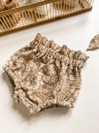 Bloomers mousseline / floral vintage - cappuccino 5
