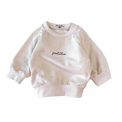 Petite / Enfant Sweat en coton recyclé - écru