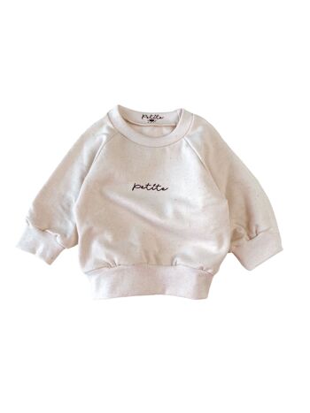 Petite / Enfant Sweat en coton recyclé - écru 1