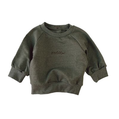 Petite / Kinder-Sweatshirt aus recycelter Baumwolle – Rosmarin
