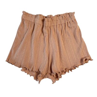 Short volantes pointoille / caramelo