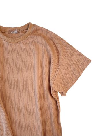 T-shirt pointoille / caramel 2