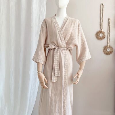 Kimono en mousseline / beige