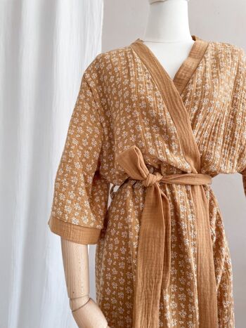 Kimono / branches mousseline - caramel 6