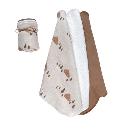 Muslin Burp cloth set / winter village