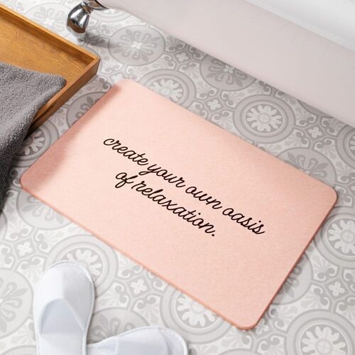 Create Your Own Oasis Of Relaxation Pink Stone Non Slip Bath Mat