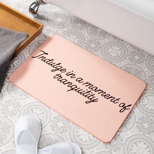 Tranquility Pink Stone Non Slip Bath Mat