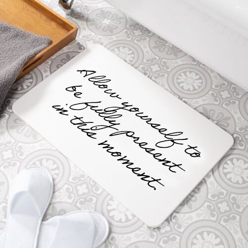 Be Present Stone Non Slip Bath Mat