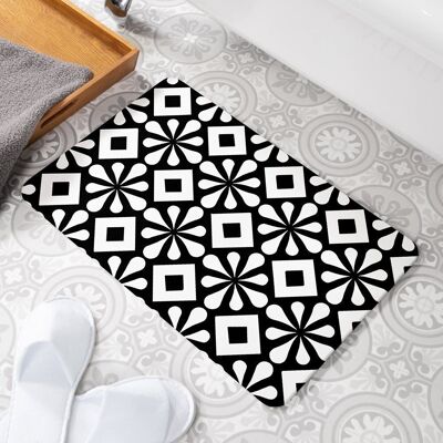 Square Pattern Stone Non Slip Bath Mat