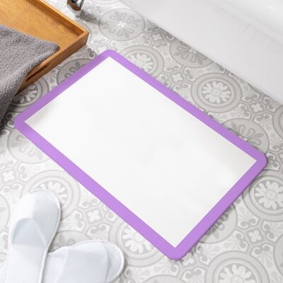 Lilac Border Stone Non Slip Bath Mat