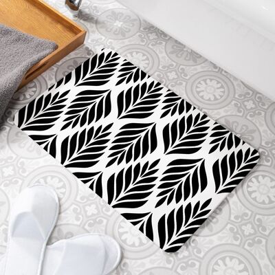 Palm Pattern Stone Non Slip Bath Mat