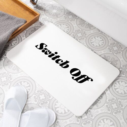 Switch Off Stone Non Slip Bath Mat