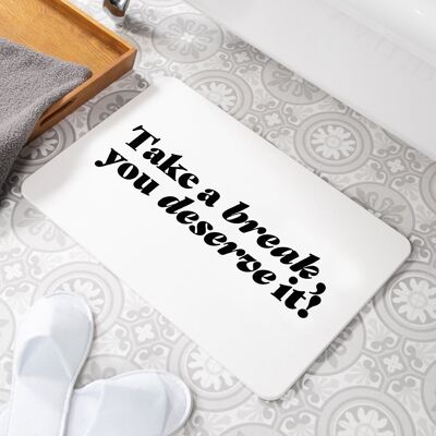 Take A Break Stone Non Slip Bath Mat