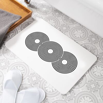 Zen Circles Stone Non Slip Bath Mat