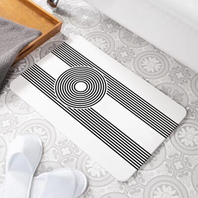 Tapis de bain antidérapant en pierre Zen Lines