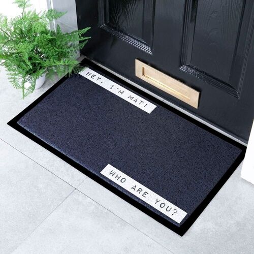 Hey I'm Mat Who Are You? Indoor & Outdoor Doormat - 70x40cm